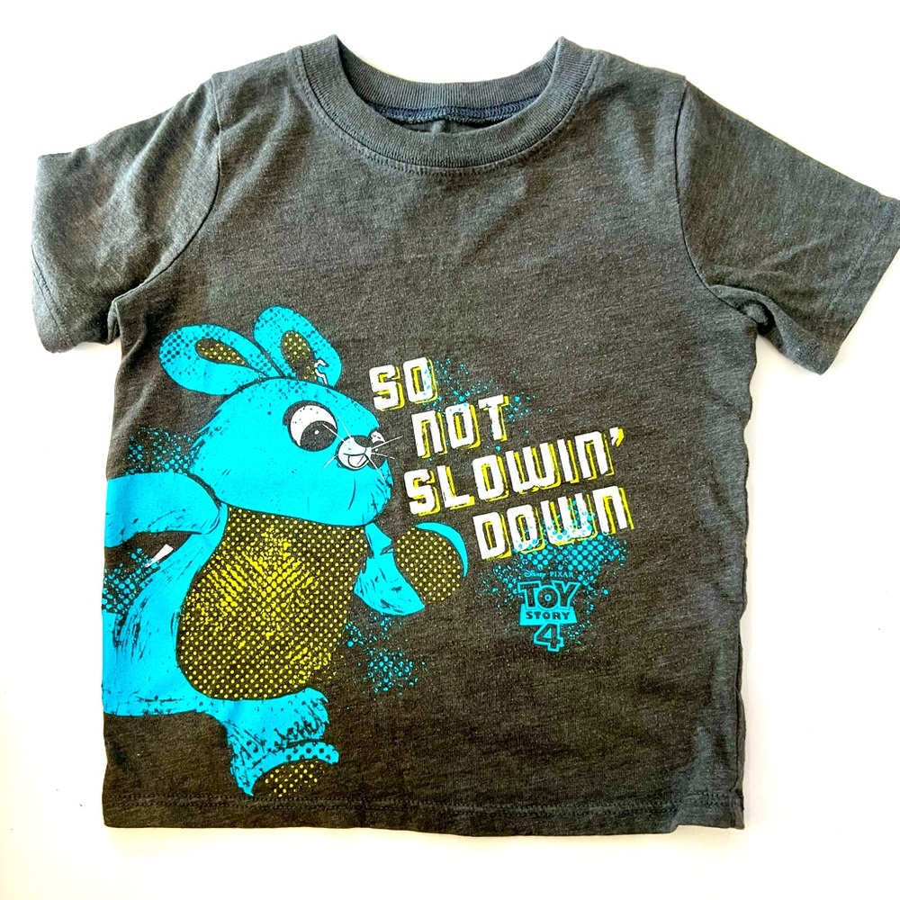 Kids Gray T-Shirt with Blue Graphic